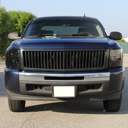 Ronnin - Compatible con Chevy Silverado 1500 2500HD 3500HD 2007-2013 | Par de faros delanteros de repuesto | Ahumados