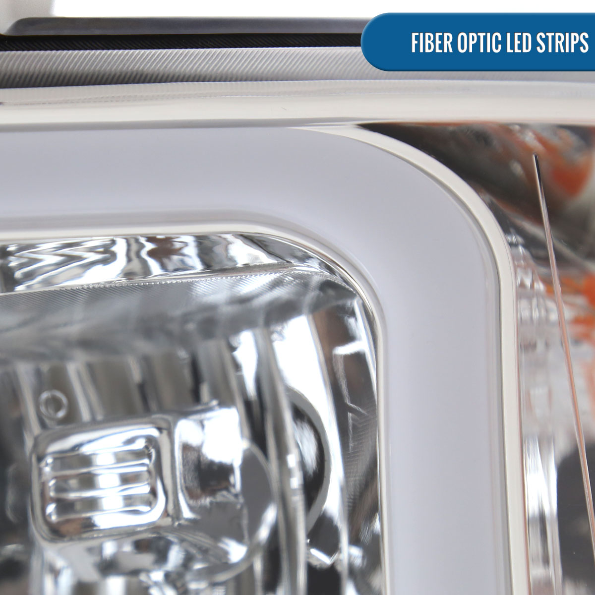 2007-2014 Chevy Silverado 1500 2500HD 3500HD Headlights Pair | Chrome