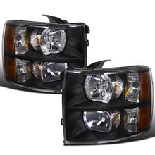 2007-2013 Chevy Silverado 1500 2500HD 3500HD  Replacement Headlights Assembly Pair | Black
