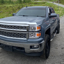 Ronnin - Fits 2014-2015 Chevy Silverado 1500 Upgraded LED Tube Headlights Assembly Pair | Chrome