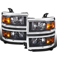 2014-2015 Chevy Silverado 1500  Replacement Headlights Assembly Pair | Black