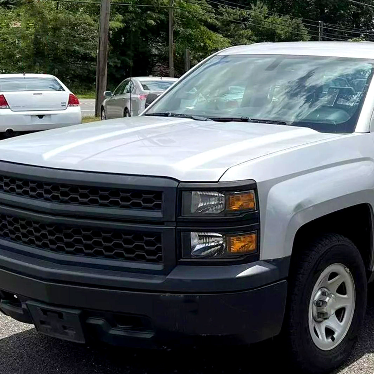 Ronnin - Juego de faros delanteros de repuesto | Negro | para Chevy Silverado 1500 2014-2015