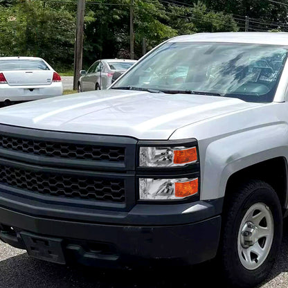 Ronnin - Se adapta a los faros delanteros de repuesto de fábrica para Chevy Silverado 1500 de 2014-2015, par | Cromado