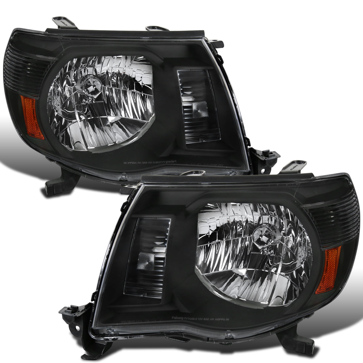 Ronnin - Faros delanteros de repuesto de fábrica para Toyota Tacoma 2005-2011 | Negro