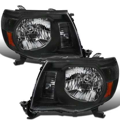 Ronnin - Faros delanteros de repuesto de fábrica para Toyota Tacoma 2005-2011 | Negro
