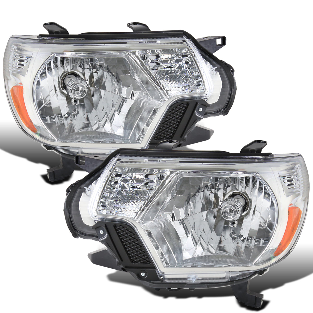 Ronnin - Conjunto de faros delanteros de repuesto originales para Toyota Tacoma 2012-2015 Par | Cromado