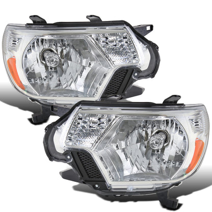 Ronnin - Conjunto de faros delanteros de repuesto originales para Toyota Tacoma 2012-2015 Par | Cromado