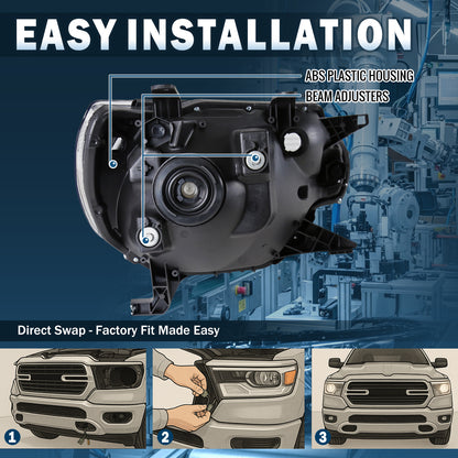 Ronnin - Faros de repuesto para Toyota Tacoma 2012-2015, par | Ahumado