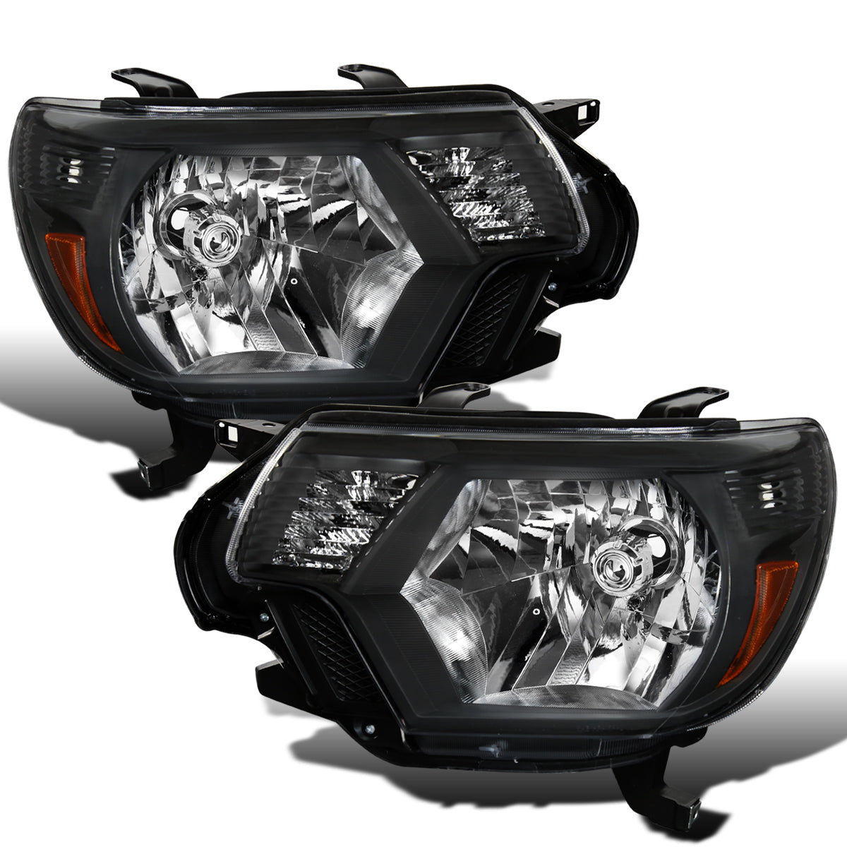 Ronnin - Conjunto de faros de repuesto para Toyota Tacoma 2012-2015, par | Negro