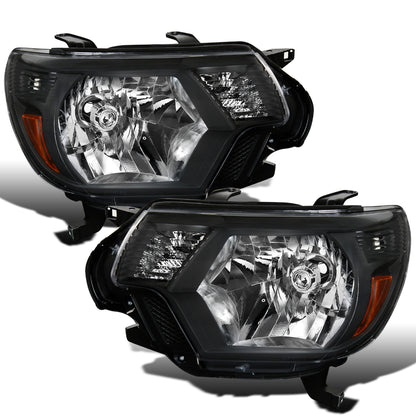 Ronnin - Conjunto de faros de repuesto para Toyota Tacoma 2012-2015, par | Negro