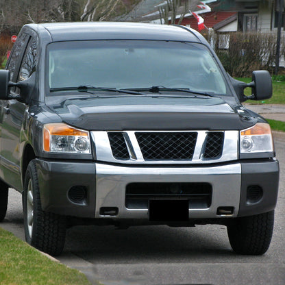 Ronnin - Compatible con Nissan Titan Armada 2004-2015 Par de ensamblaje de faros delanteros de repuesto | Cromado