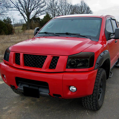Ronnin - Compatible con Nissan Titan Armada 2004-2015 Juego de faros de repuesto | Ahumado
