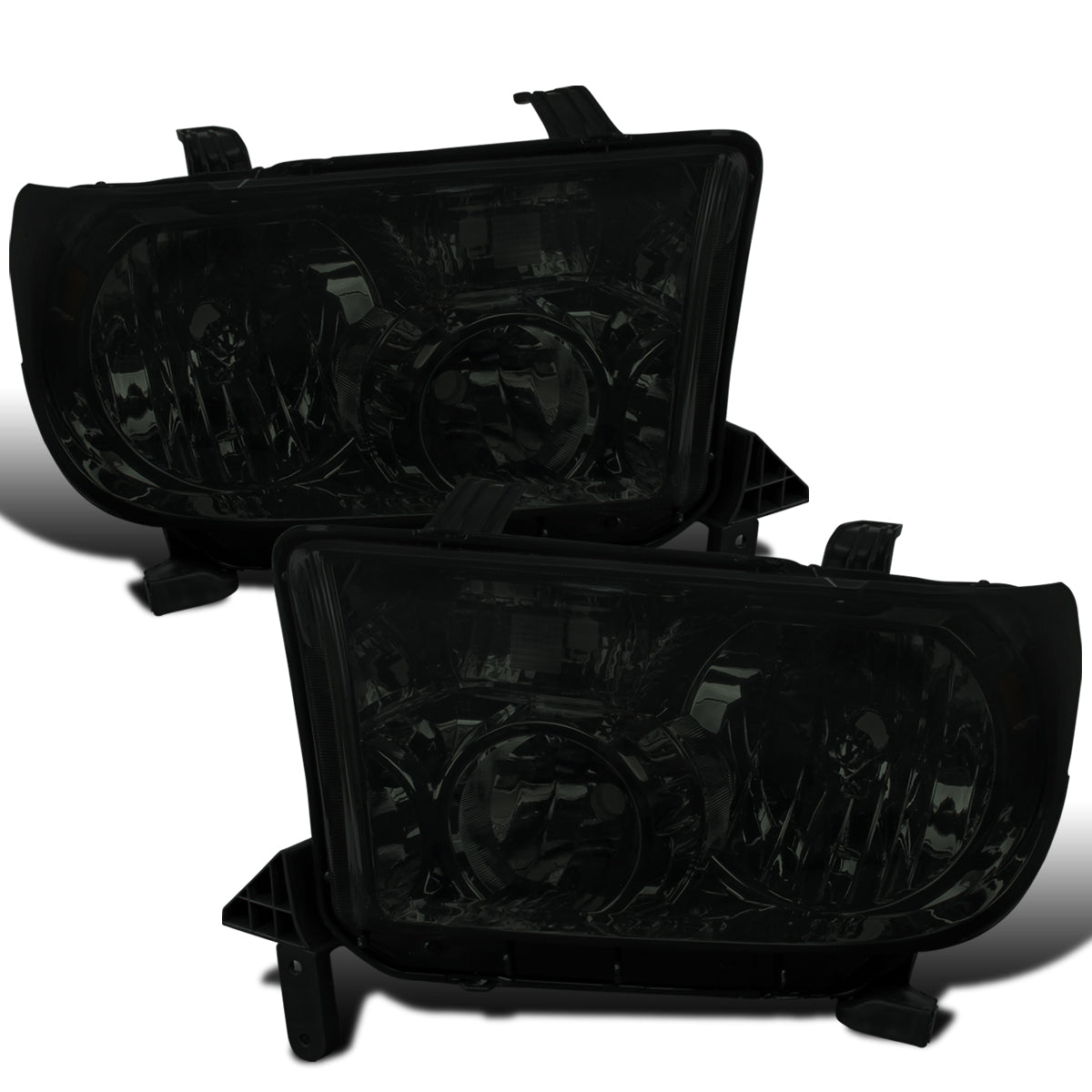Ronnin - Conjunto de faros delanteros de repuesto para Toyota Tundra Sequoia 2007-2017 | Ahumados