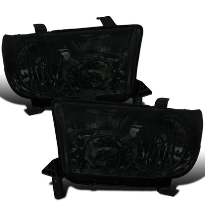 Ronnin - Conjunto de faros delanteros de repuesto para Toyota Tundra Sequoia 2007-2017 | Ahumados