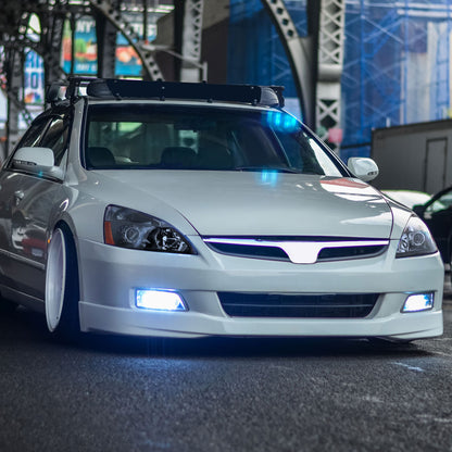 Ronnin - Compatible con Honda Accord 2003-2007 Coupé 2 puertas Sedán 4 puertas Conjunto de Faros Proyectores Par | Negro