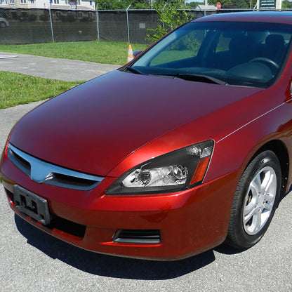 Ronnin - Compatible con Honda Accord 2003-2007 Coupé 2 puertas Sedán 4 puertas Conjunto de Faros Proyectores Par | Negro