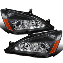 Ronnin - Compatible con Honda Accord 2003-2007 Coupé 2 puertas Sedán 4 puertas Conjunto de Faros Proyectores Par | Negro