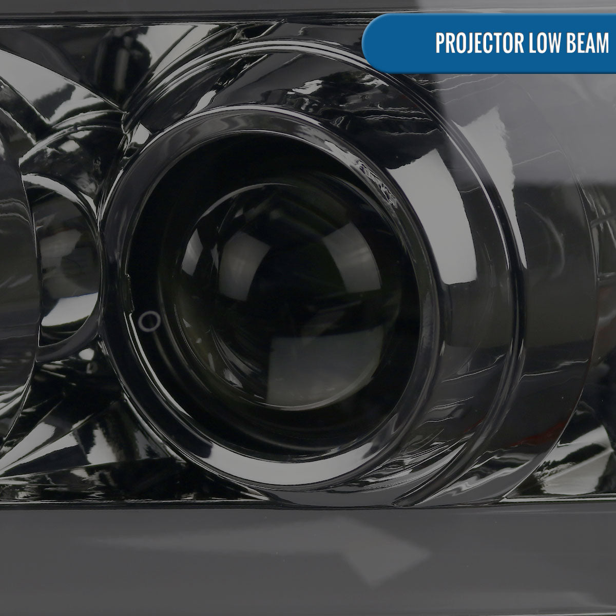 Ronnin - Fits 2007-2014 Chevy Avalanche Suburban Tahoe LED Tube Projector Headlights DRL Assembly Pair | Smoke