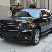 Ronnin - Fits 2007-2014 Chevy Avalanche Suburban Tahoe LED Tube Projector Headlights DRL Assembly Pair | Smoke