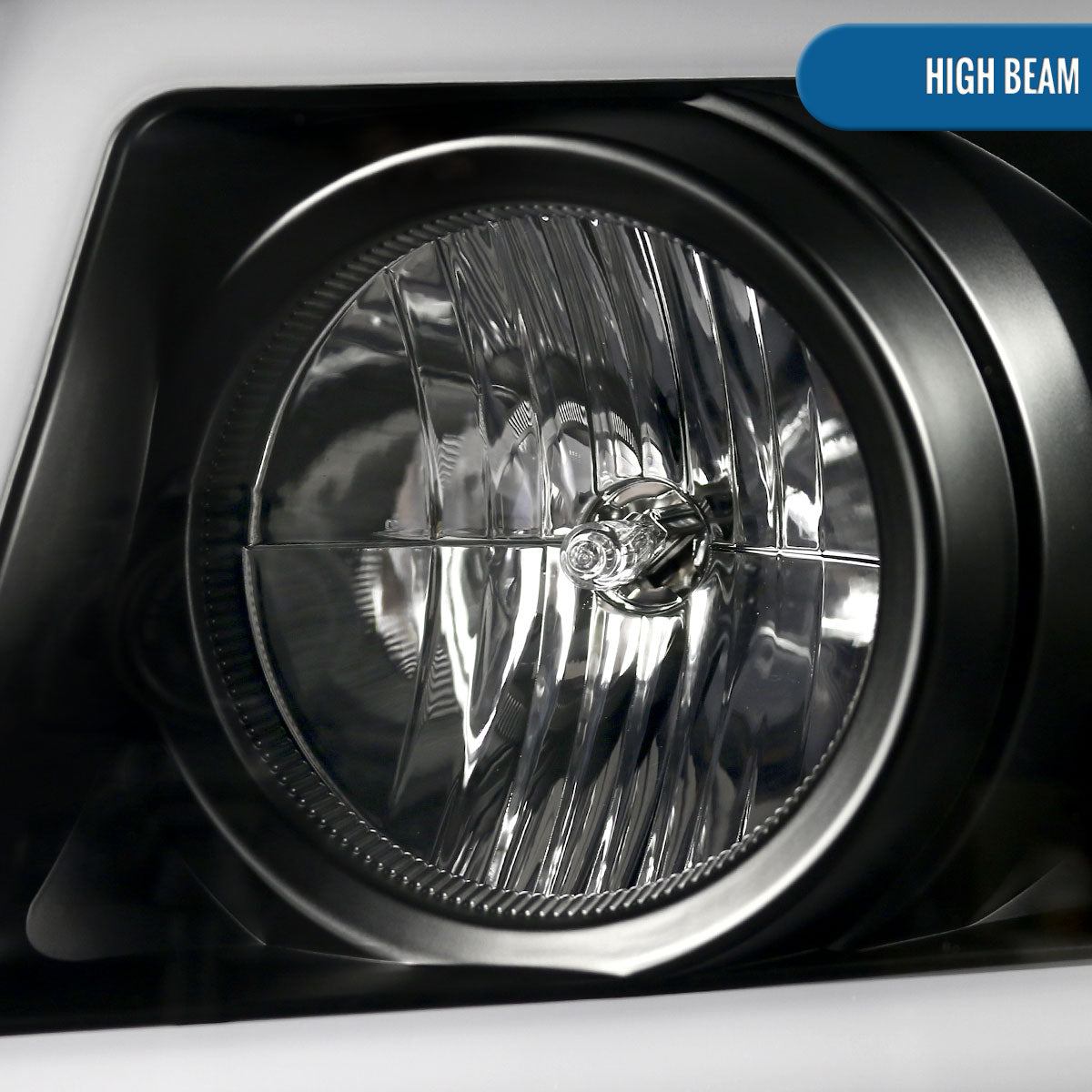 Ronnin - Fits 2007-2014 Chevy Avalanche Suburban Tahoe LED Tube Projector Headlights DRL Assembly Pair | Black