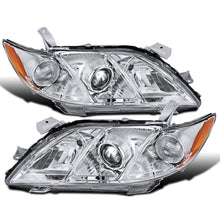 Ronnin - Faros delanteros tipo proyector de repuesto para Toyota Camry 2007-2009 | Par | Cromado