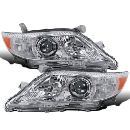 Ronnin - Compatible con conjunto de faros proyectores de reemplazo para Toyota Camry 2010-2011 (Especificación estadounidense) | Cromado