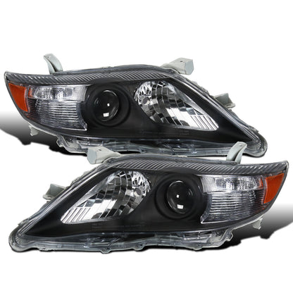 Ronnin - Compatible con el par de reemplazo de faros delanteros de proyector Toyota Camry EE. UU. 2010-2011 | Negro