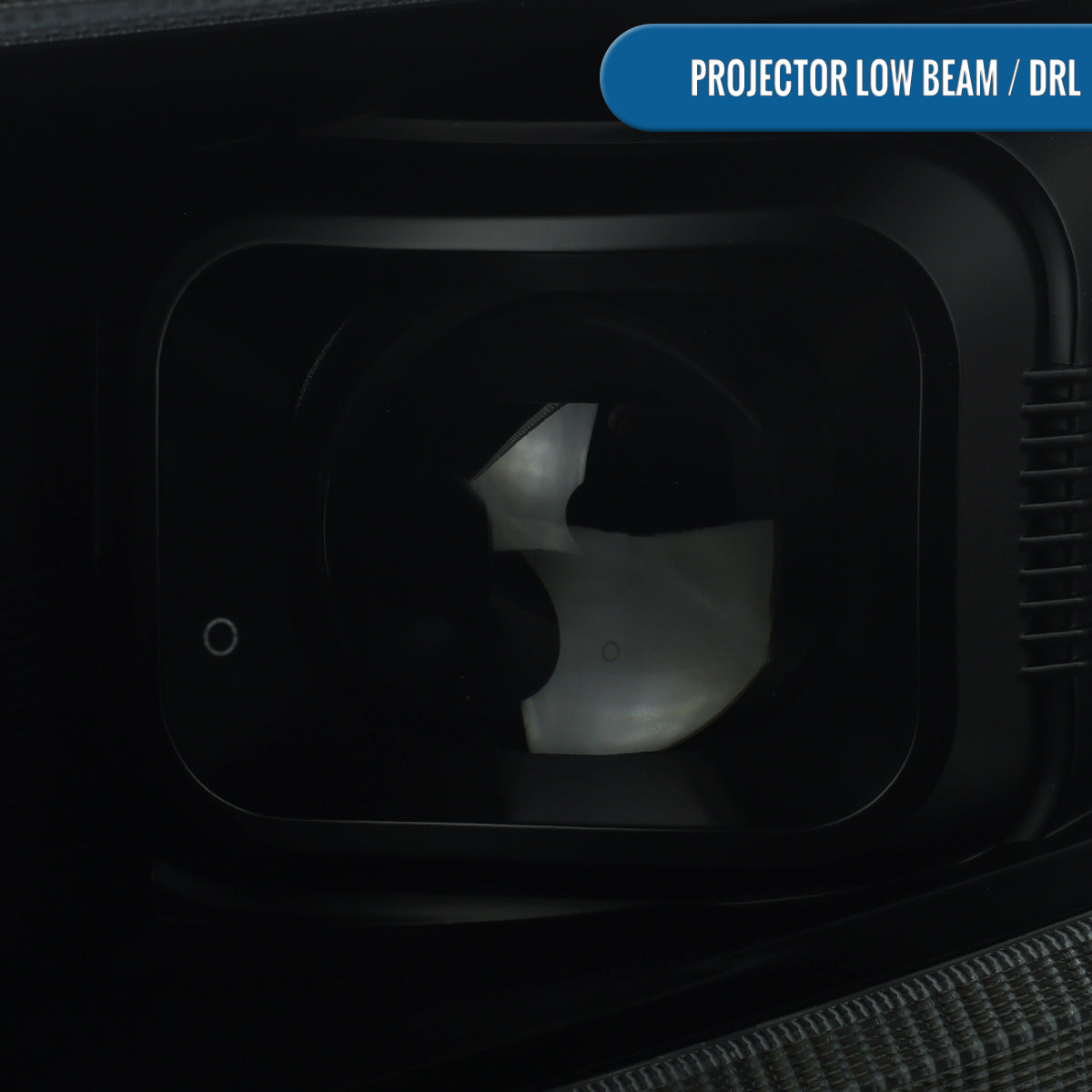 Ronnin - Se adapta a Chevy Colorado 2015-2022 Luces direccionales secuenciales de tubo LED con interruptor + Conjunto de faros delanteros con proyector de efecto de inicio animado Par | Negro Ahumado