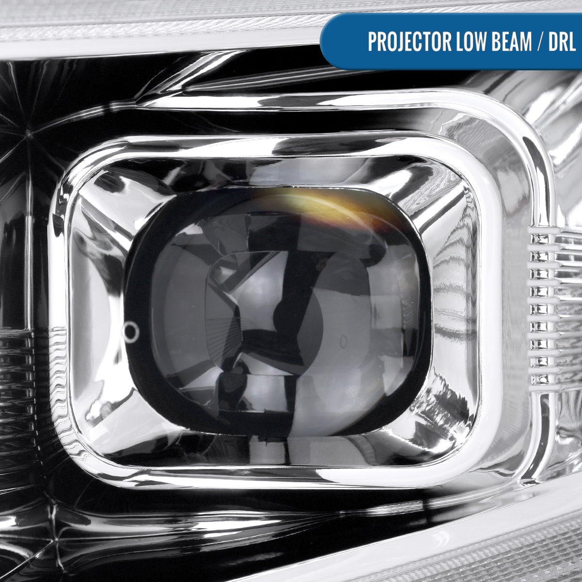Ronnin - Se adapta a Chevy Colorado 2015-2022 Luces direccionales secuenciales de tubo LED Switchback + Par de ensamblajes de faros proyectores con efecto de inicio animado | Cromado