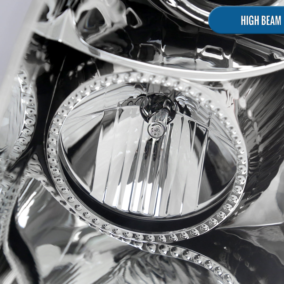 Ronnin - Fits 2008-2014 Cadillac CTS Upgraded Replacement LED Tube Switchback Sequential Turn Signal Halogen Projector Headlights Assembly Pair | Chrome