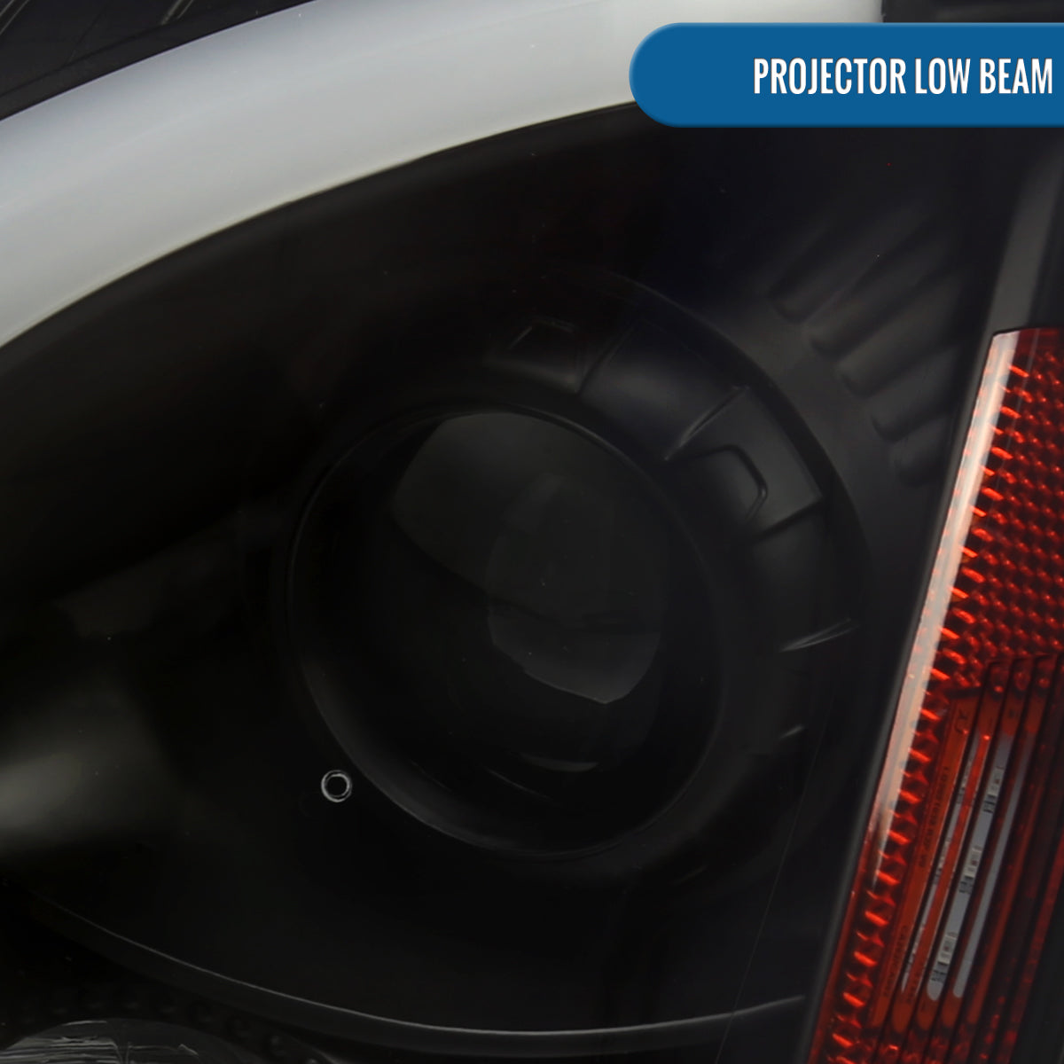 Ronnin - Fits 2008-2014 Cadillac CTS Upgraded Replacement LED Tube Switchback Sequential Turn Signal Halogen Projector Headlights Assembly Pair | Black Smoke