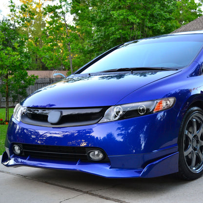 Ronnin - Se adapta a Honda Civic Sedan 4 puertas 2006-2011 Luces LED de circulación diurna Proyector de faros delanteros Par | Negro