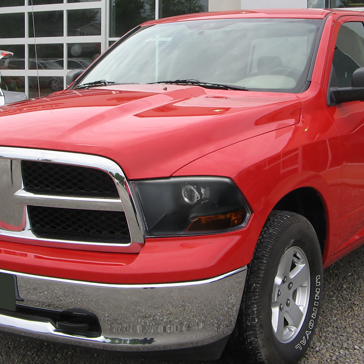 Ronnin - Compatible con Ram 1500 2500 3500 Classic Pickup Truck de 2009-2024, Par de Conjuntos de Faros Delanteros de Proyector de Repuesto | Negros