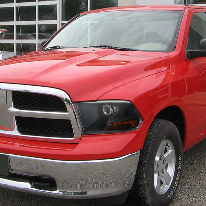 Ronnin - Compatible con Ram 1500 2500 3500 Classic Pickup Truck de 2009-2024, Par de Conjuntos de Faros Delanteros de Proyector de Repuesto | Negros