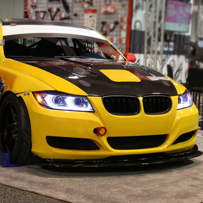 Ronnin - Fits 2006-2011 BMW 3-Series 325i 328i 330i E90 E91 Upgraded Dual Projector Halogen Headlights LED Sequential Turn Signals + Animated Startup Pair | Chrome