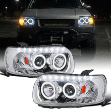 Ronnin - Fits 2005-2007 Ford Escape LED Dual Halo Rims Projector Headlights Assembly Replacement Pair | Chrome