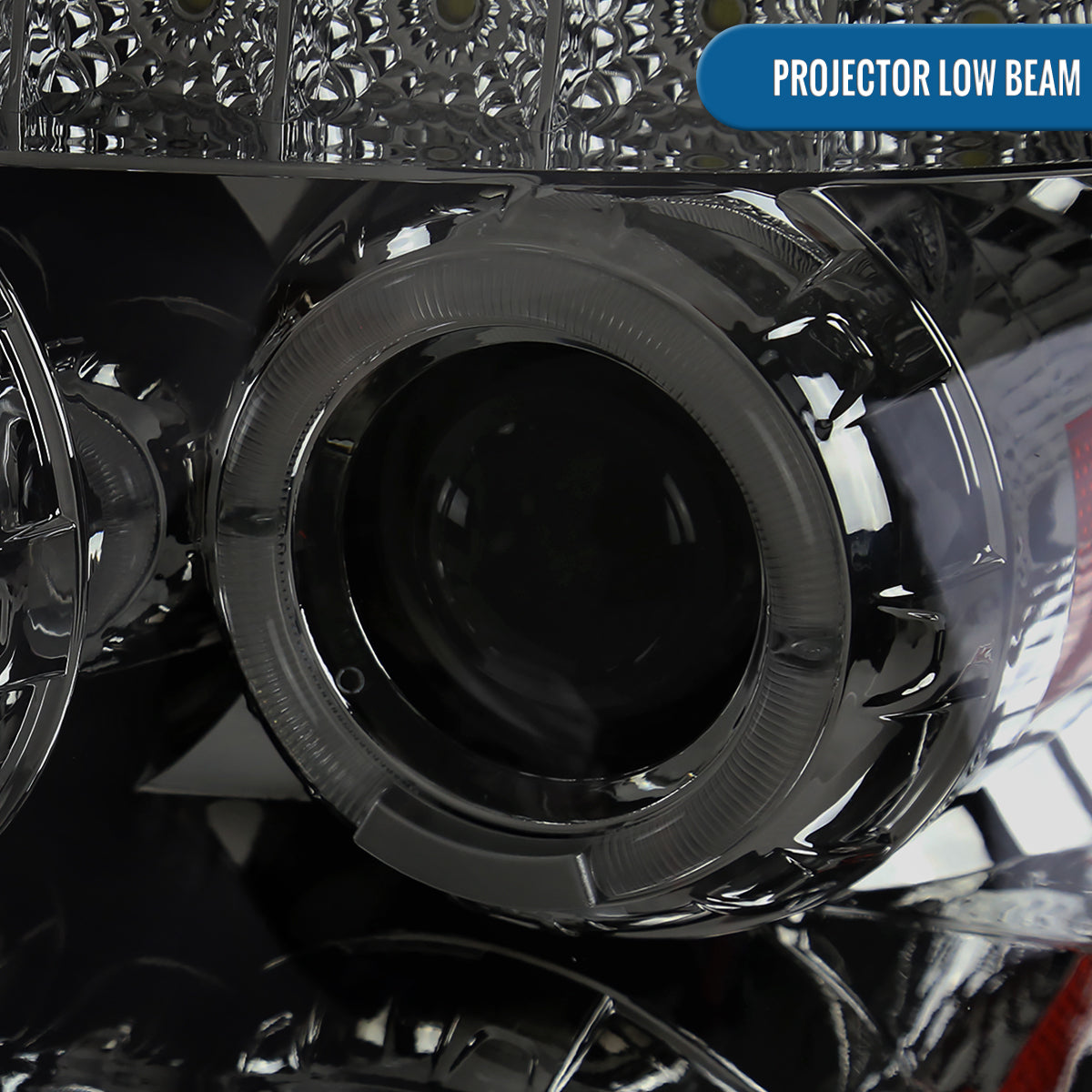 Ronnin - Fits 2005-2007 Ford Escape LED Dual Halo Rims Projector Headlights Assembly Replacement Pair | Smoke