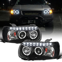 Ronnin - Fits 2005-2007 Ford Escape LED Dual Halo Rims Projector Headlights Assembly Replacement Pair | Black