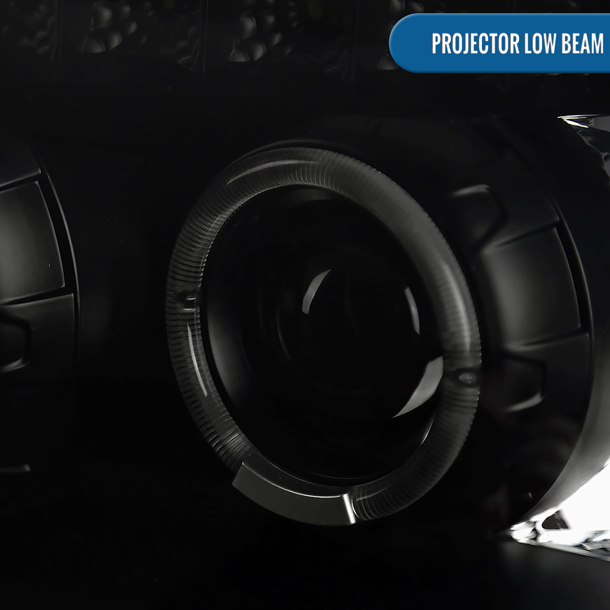 Ronnin - Fits 2005-2007 Ford Escape LED Dual Halo Rims Projector Headlights Assembly Replacement Pair | Black Smoke