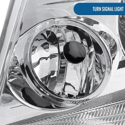 Ronnin - Fits 2004-2008 Ford F150 2006-2008 Lincoln Mark LT Projector Headlights Pair | Chrome
