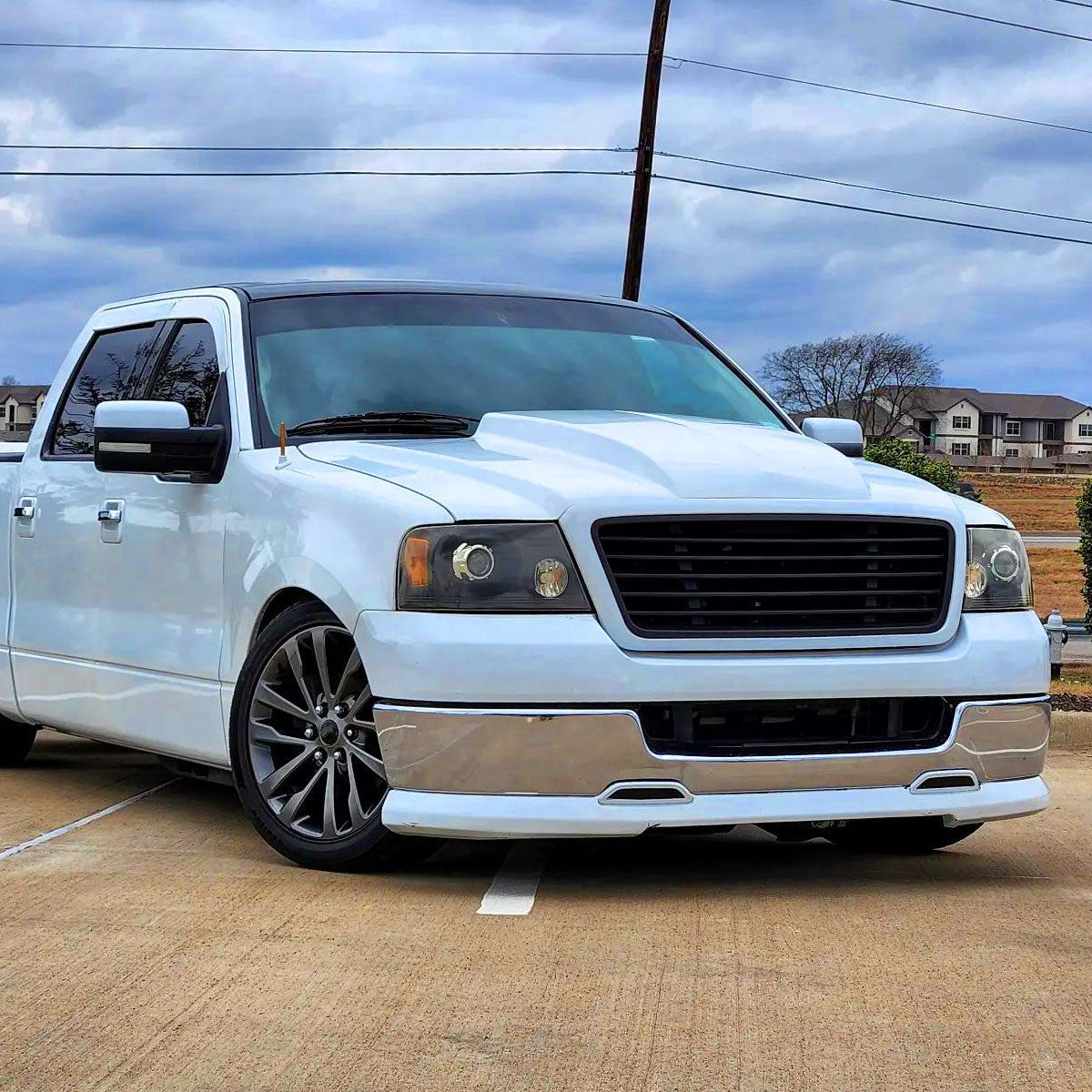 Ronnin - Fits 2004-2008 Ford F150 2006-2008 Lincoln Mark LT Projector Headlights Pair | Black