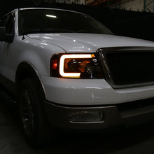 Ronnin - Fits 2004-2008 Ford F150 2006-2008 Lincoln Mark LT Upgraded LED Switchback Sequential Turn Signal Projector Headlights Assembly Pair | Black