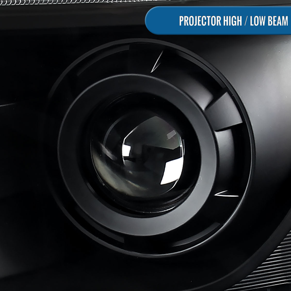 Ronnin - Fits 2009-2014 Ford F150 Pickup Truck Retro Style Replacement LED Running Lights Projector Halogen Headlights Assembly Pair | Black