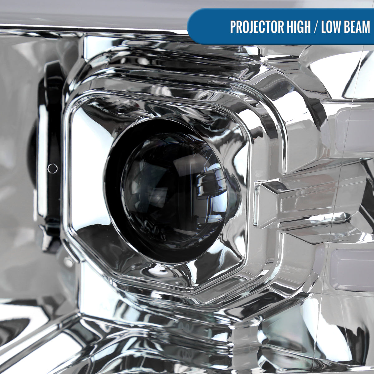 Ronnin - Fits 2009-2014 Ford F150 Pickup Truck Upgraded Halogen Projector Headlights LED Switchback Sequential Turn Signals + Animated Startup Effect Assembly Pair | Chrome