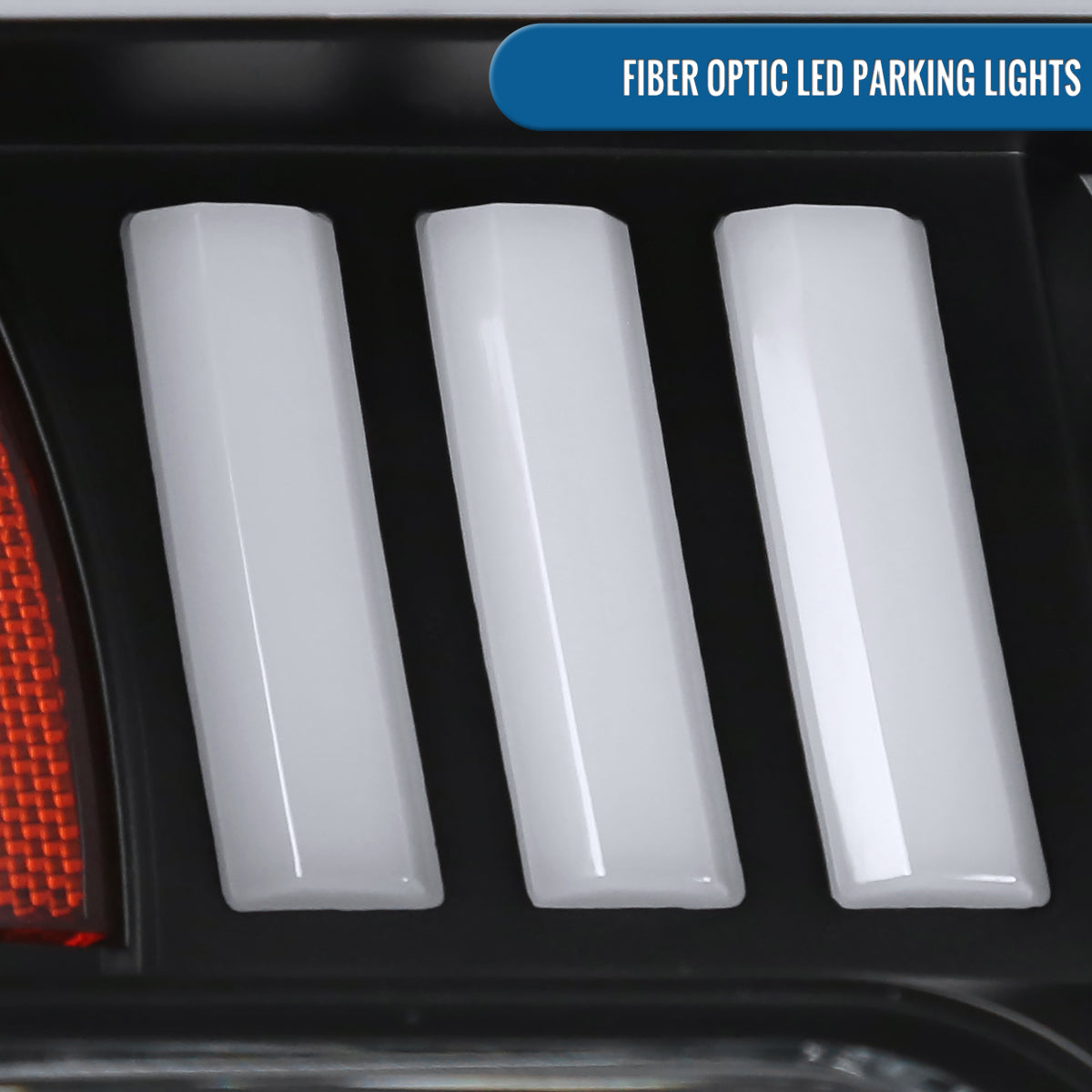 Ronnin - Fits 2015-2017 Ford F150 LED Tube Halogen Dual Projector Headlights Assembly Pair | Black