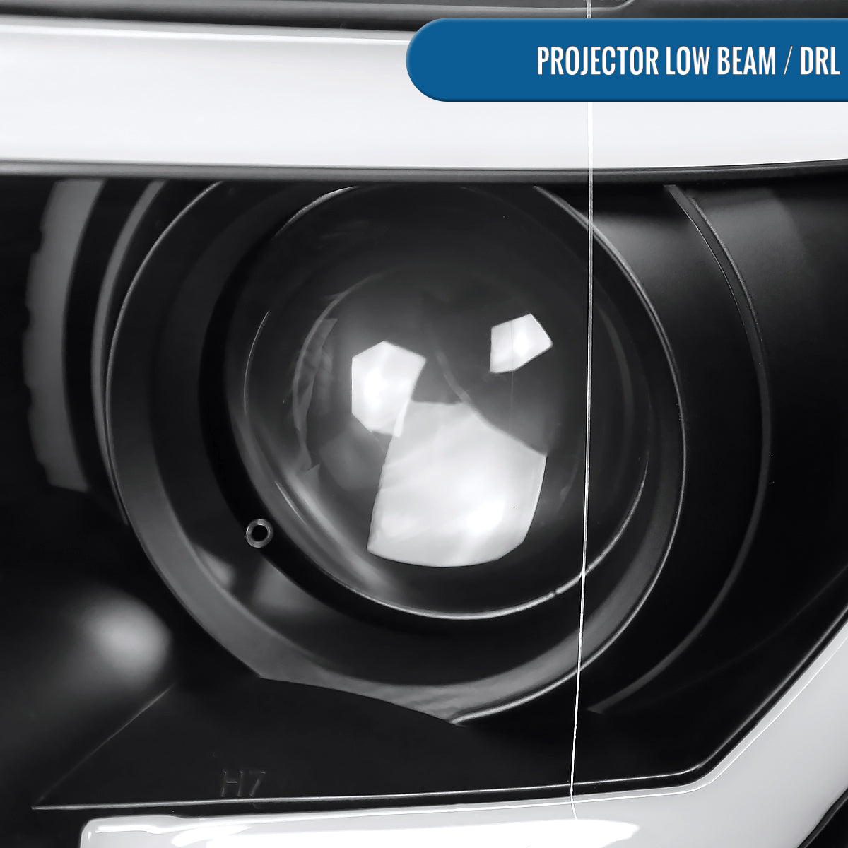 Ronnin - Fits 2015-2017 Ford F150 Halogen Dual Projector Headlights LED DRL Switchback Sequential Turn Signals With 2 Lighting Patterns  Assembly Pair | Black