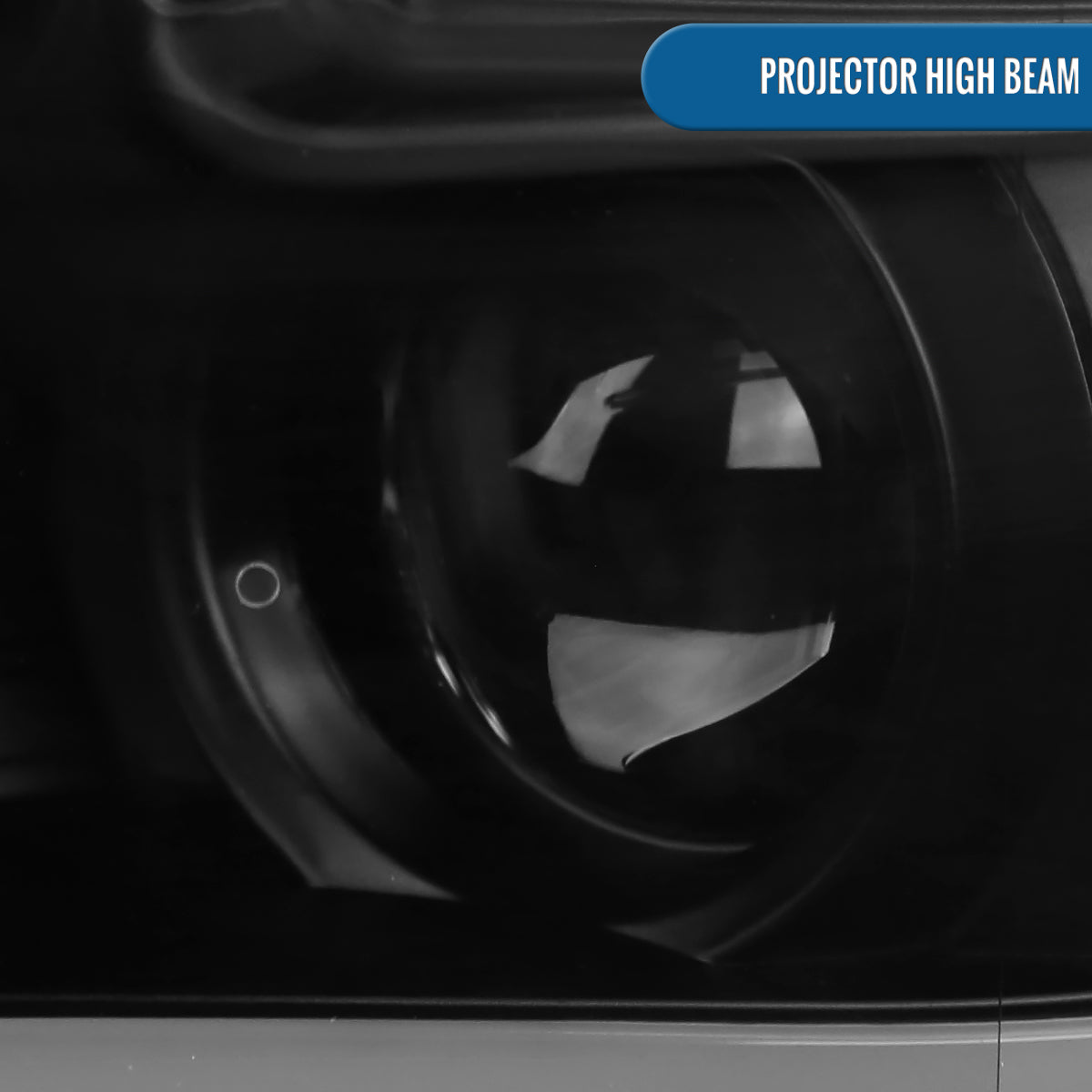 Ronnin - Fits 2015-2017 Ford F150 LED Tube Halogen Dual Projector Headlights Assembly Pair | Black Smoke