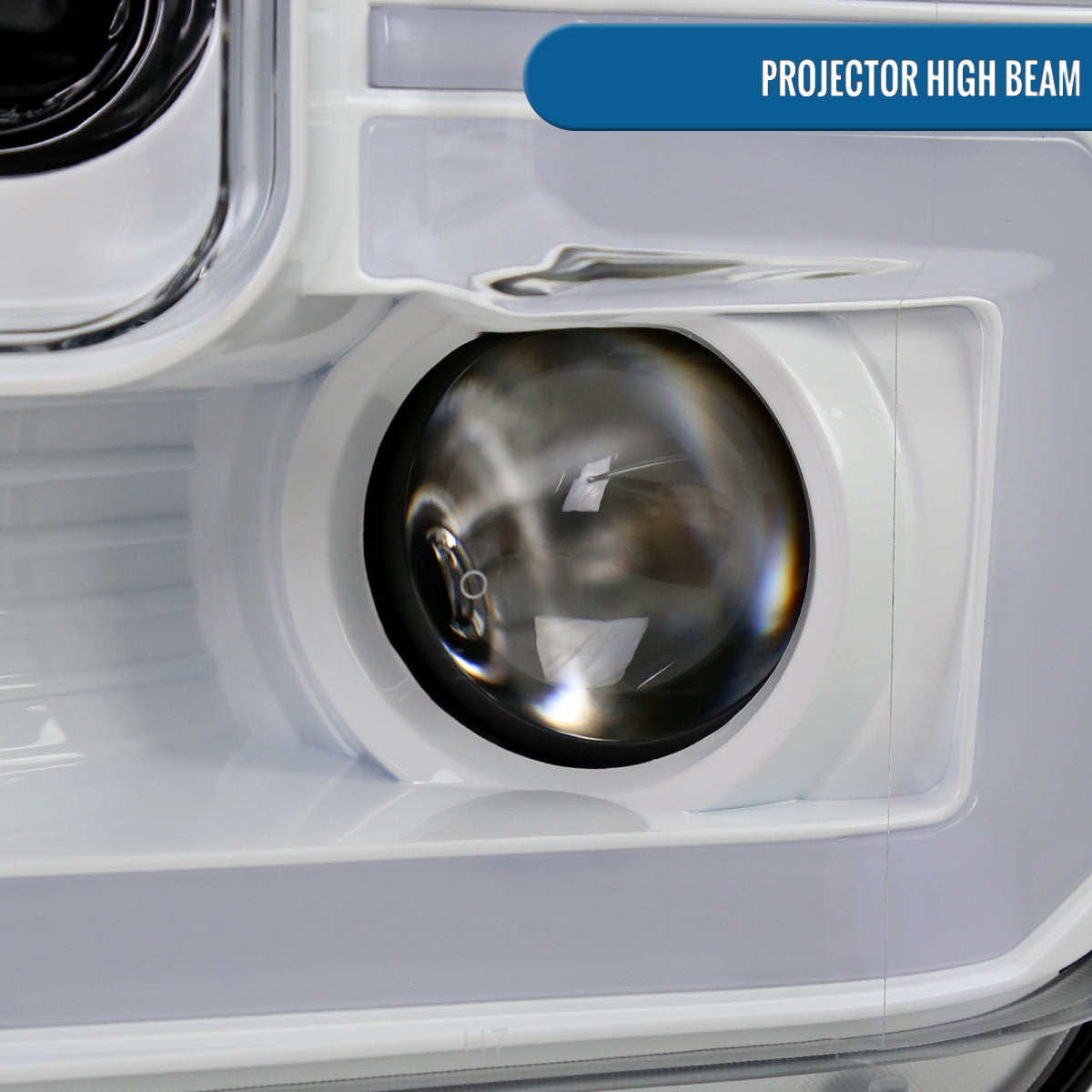 Ronnin - Fits 2015-2017 Ford F150 Halogen Dual Projector Headlights LED DRL Switchback Sequential Turn Signals With 2 Lighting Patterns  Assembly Pair | White