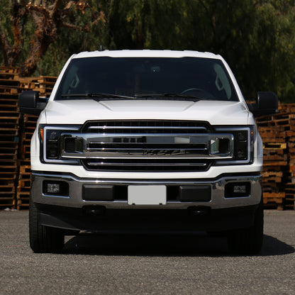 Ronnin - Fits 2018-2020 Ford F150 Halogen Dual Projector Headlights LED DRL Switchback Sequential Turn Signal With 3 Lighting Patterns Assembly Pair | Black