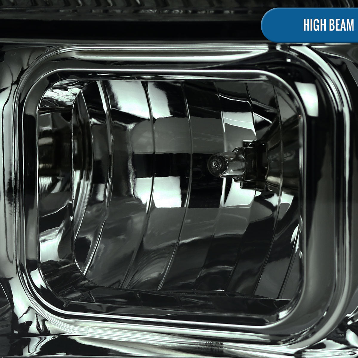 Ronnin - Fits 2008-2010 Ford F250 F350 F450 F550 Super Duty LED Tube Projector Headlights Assembly Pair | Smoke